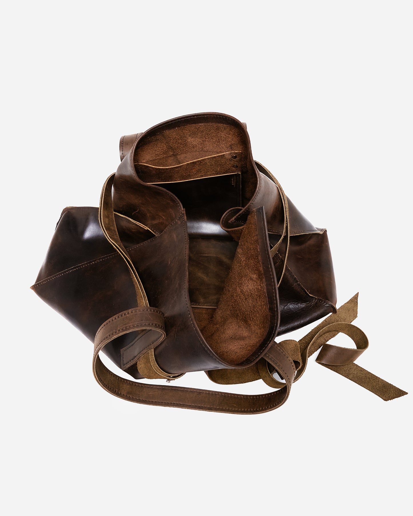 Suede Strap Tote Bag