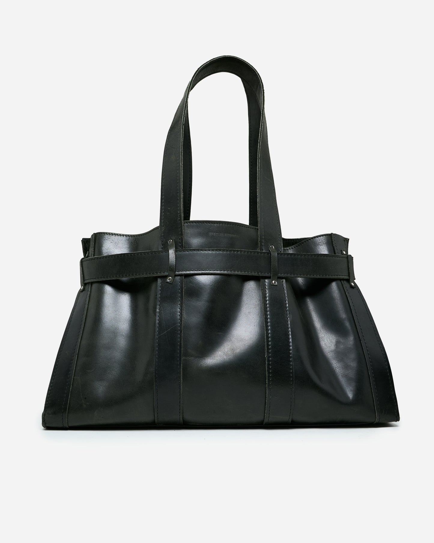 Carved Buckle Tote Bag