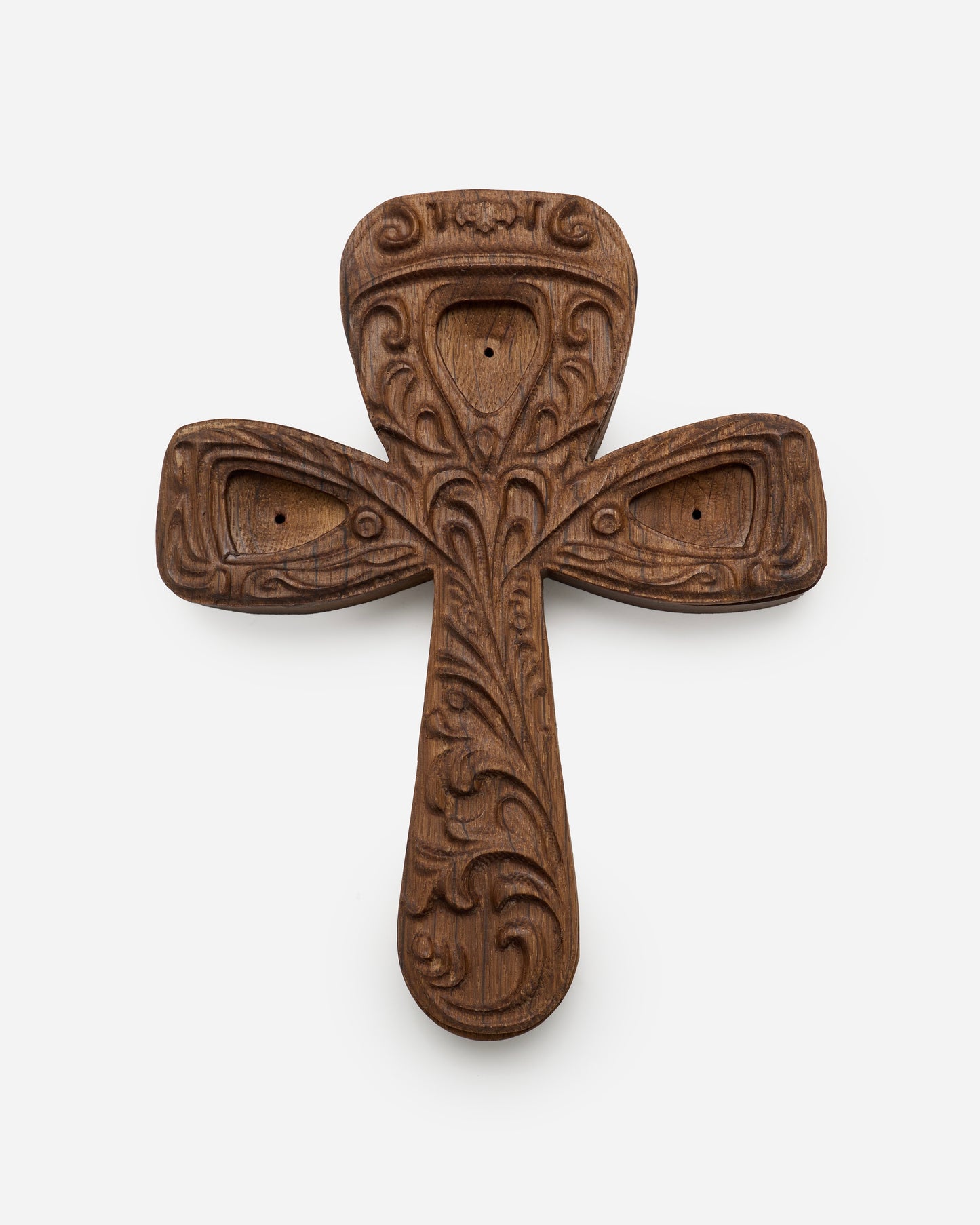 Key Oak Incense Holder