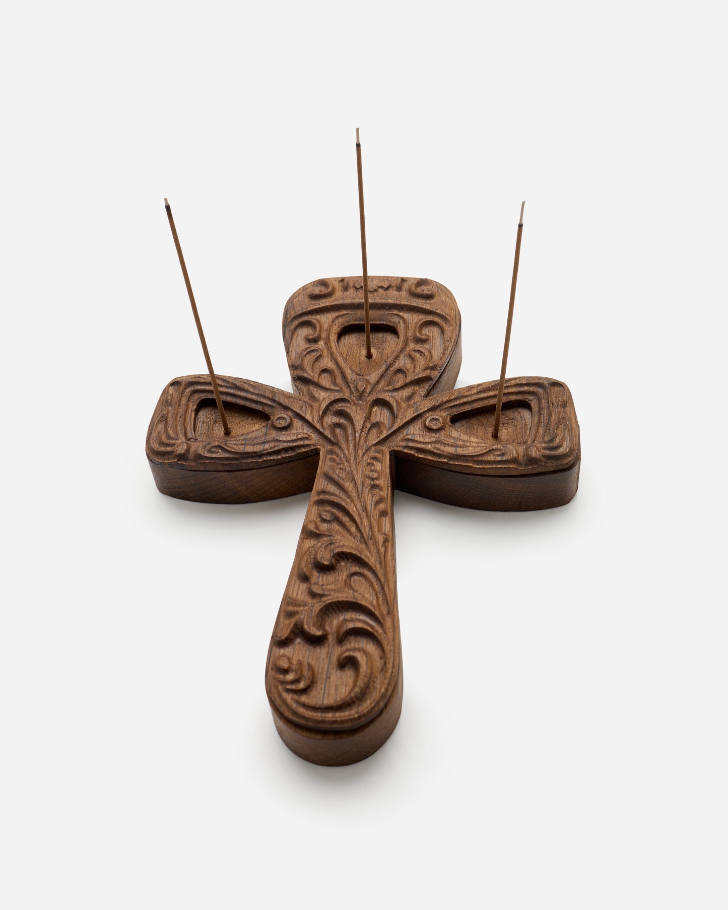Key Oak Incense Holder