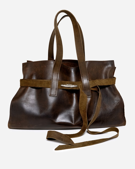 Suede Strap Tote Bag