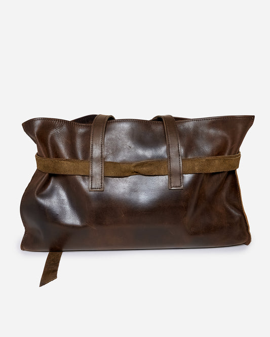 Suede Strap Tote Bag