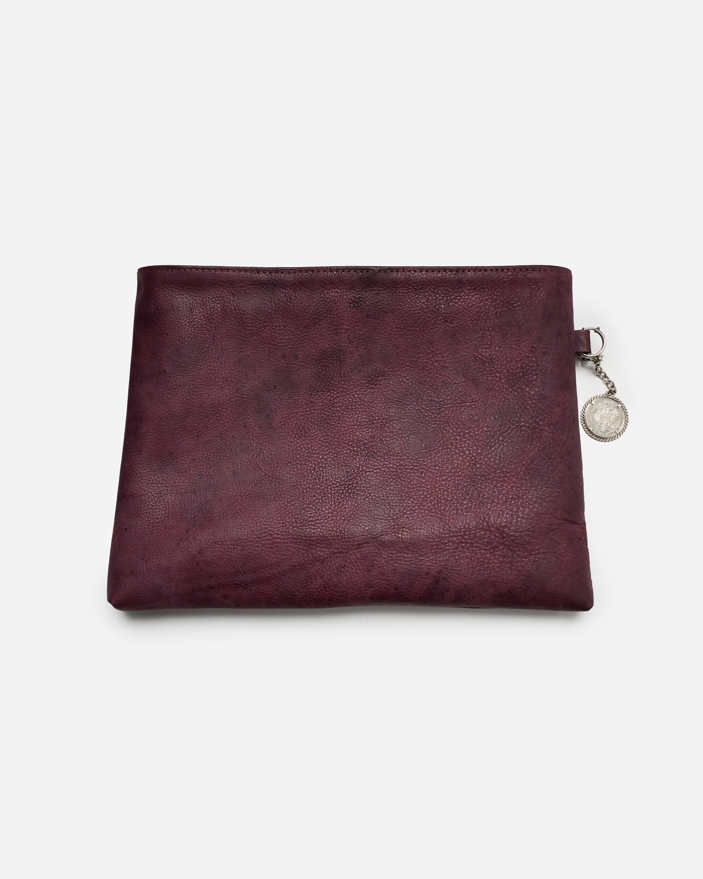 Ornate Patina Leather Clutch