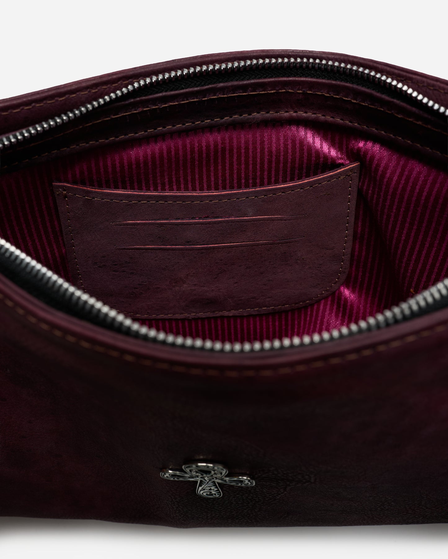 Ornate Patina Leather Clutch