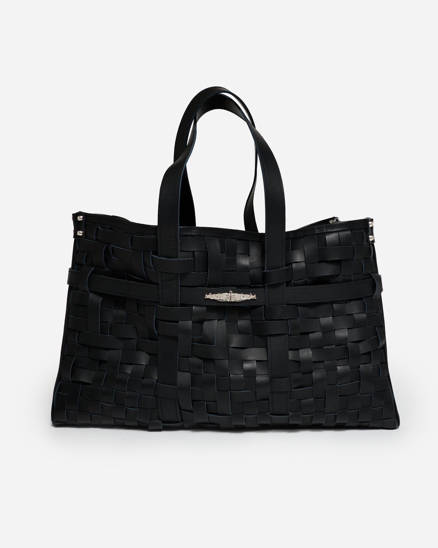Handwoven Leather Tote Bag