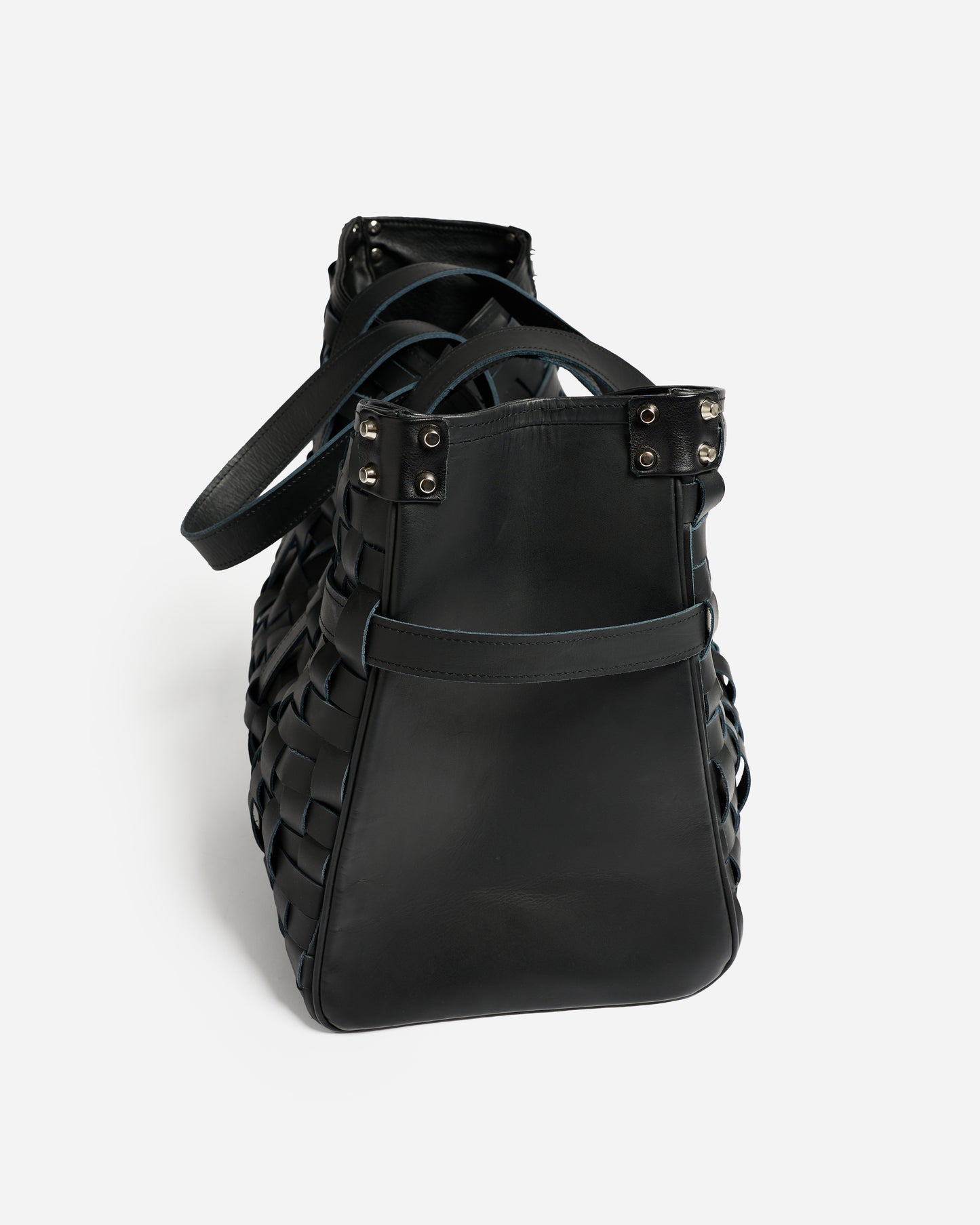 Handwoven Leather Tote Bag