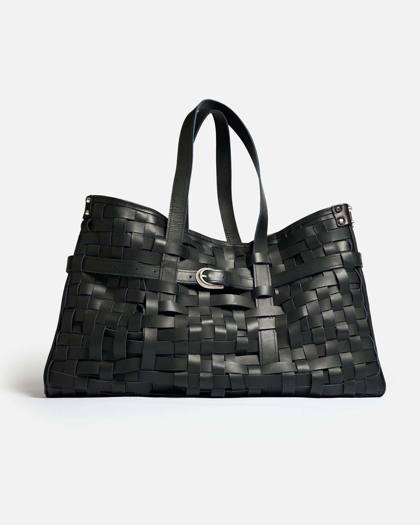 Handwoven Leather Tote Bag
