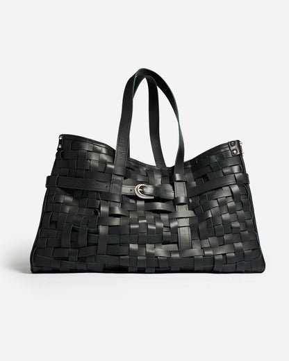 Handwoven Leather Tote Bag