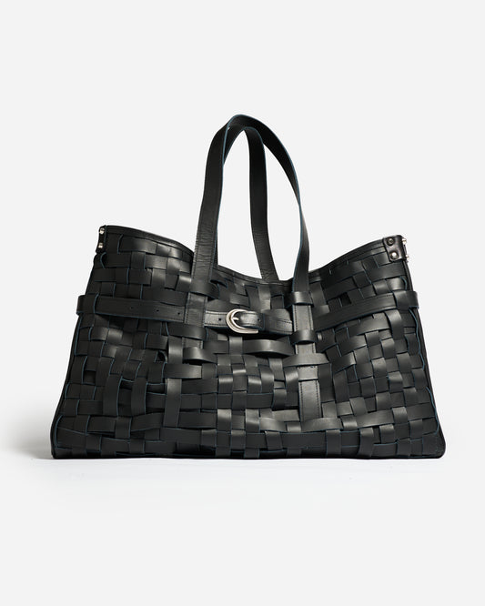 Handwoven Leather Tote Bag