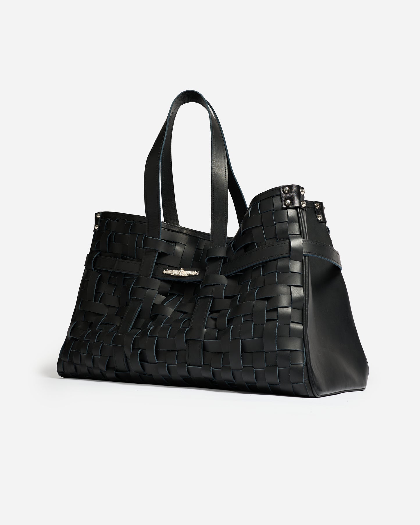 Handwoven Leather Tote Bag