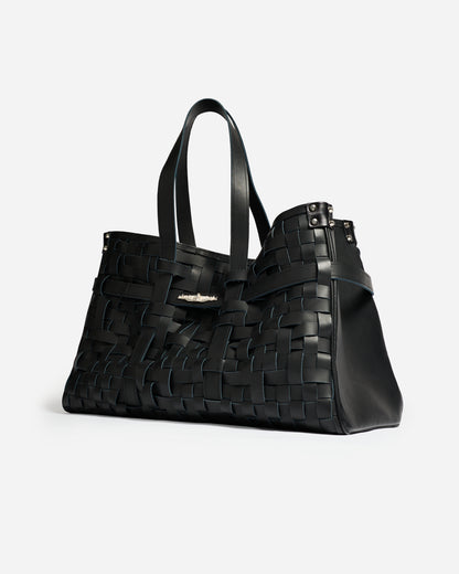 Handwoven Leather Tote Bag