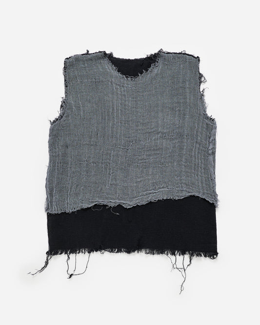 Double Linen Top - Grey