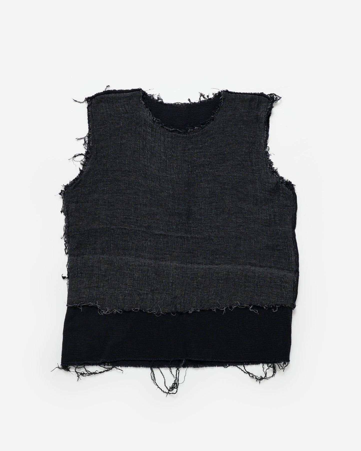 Double Linen Top - Black