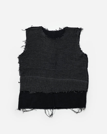 Double Linen Top - Black