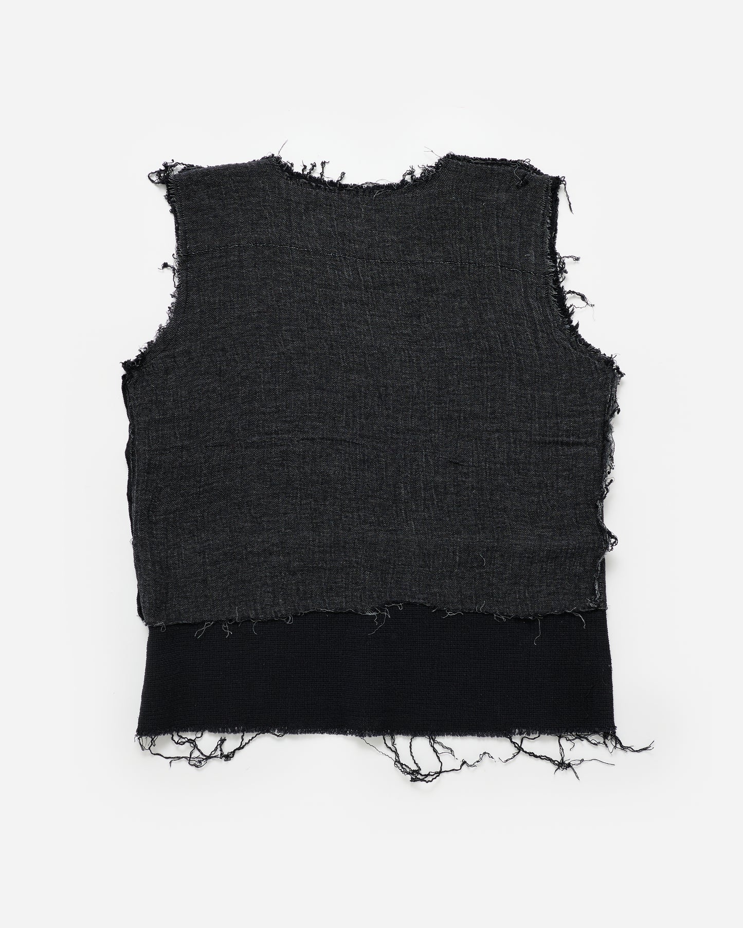 Double Linen Top - Black