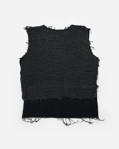 Double Linen Top - Black