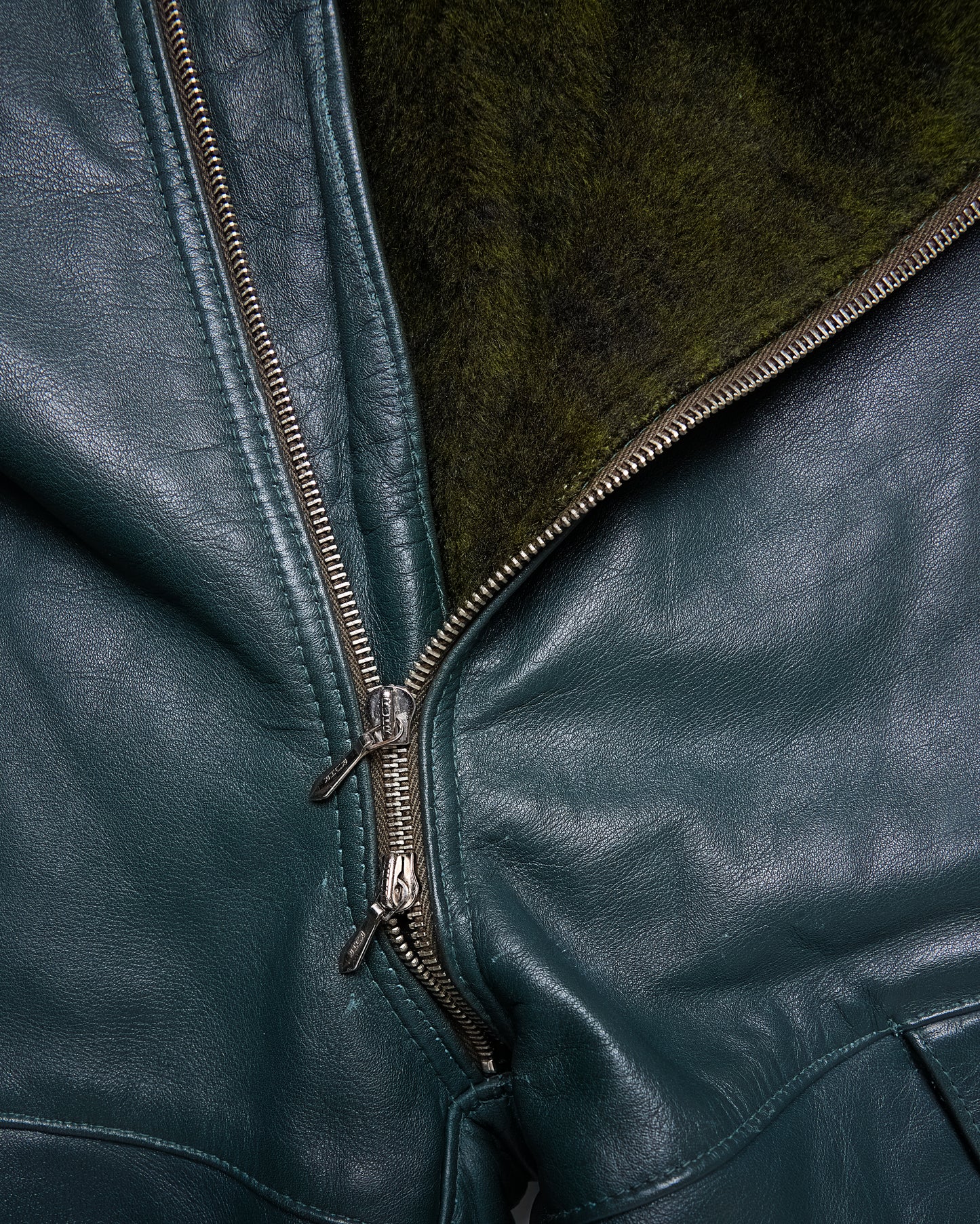 Zipper Leather Pants