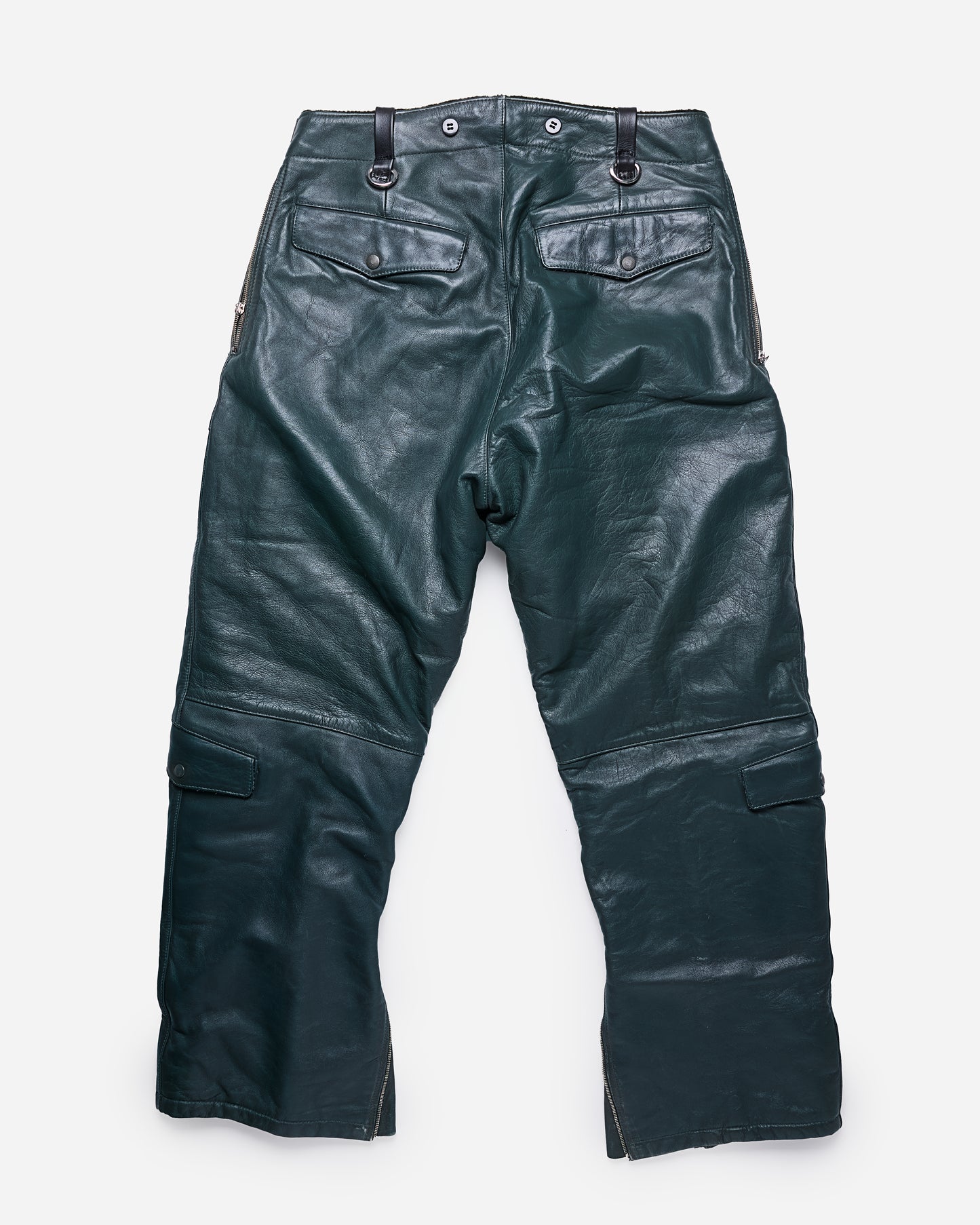 Zipper Leather Pants