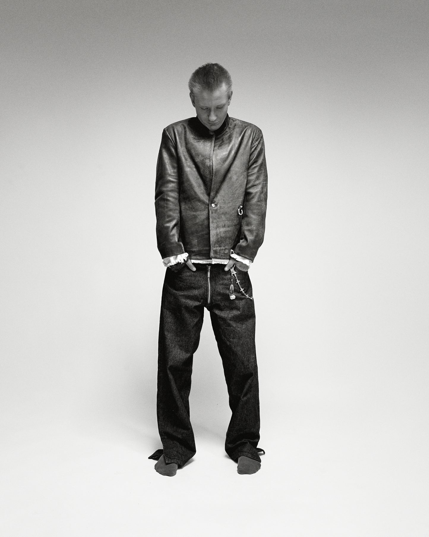 Vestige Leather Jacket – Oxidized Charcoal