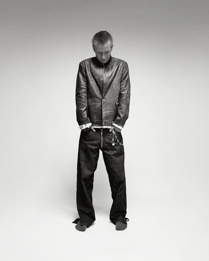 Vestige Leather Jacket – Oxidized Charcoal