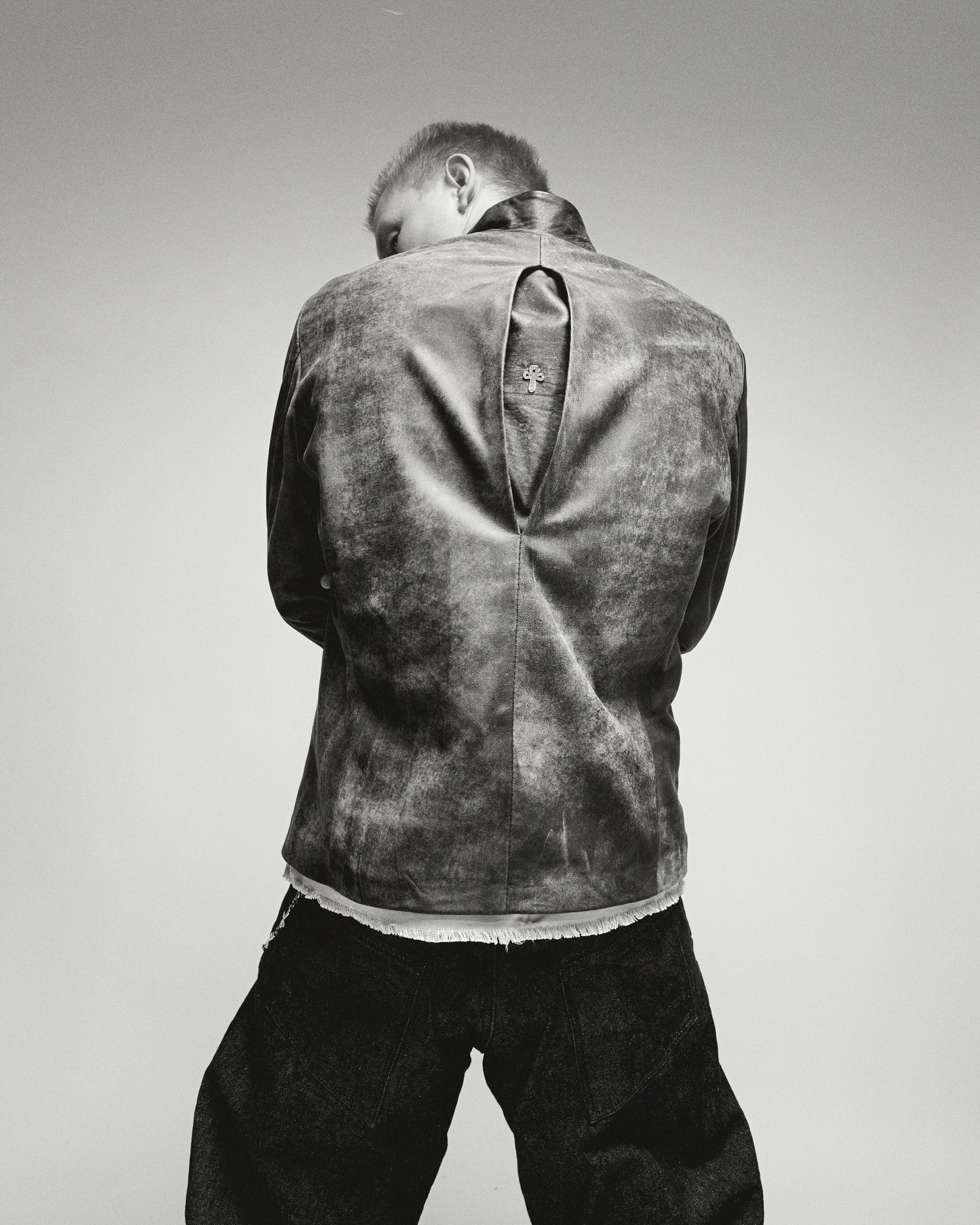 Vestige Leather Jacket – Oxidized Charcoal