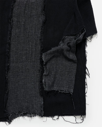 Split Linen Double Sleeve - Black