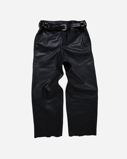 Raw Cut Leather Pants