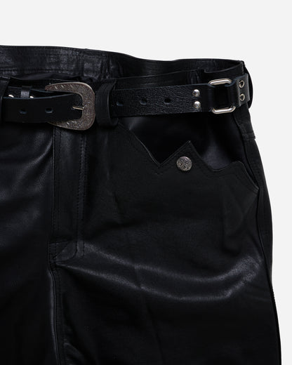 Raw Cut Leather Pants