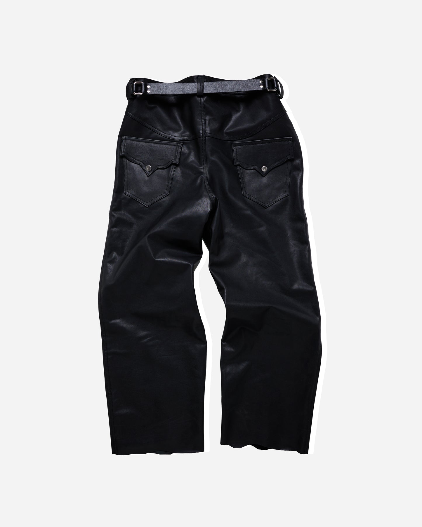 Raw Cut Leather Pants