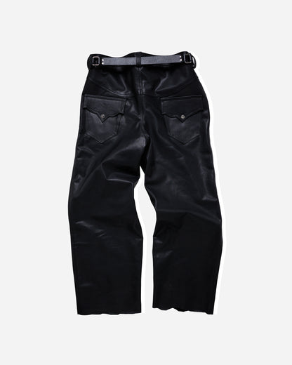 Raw Cut Leather Pants